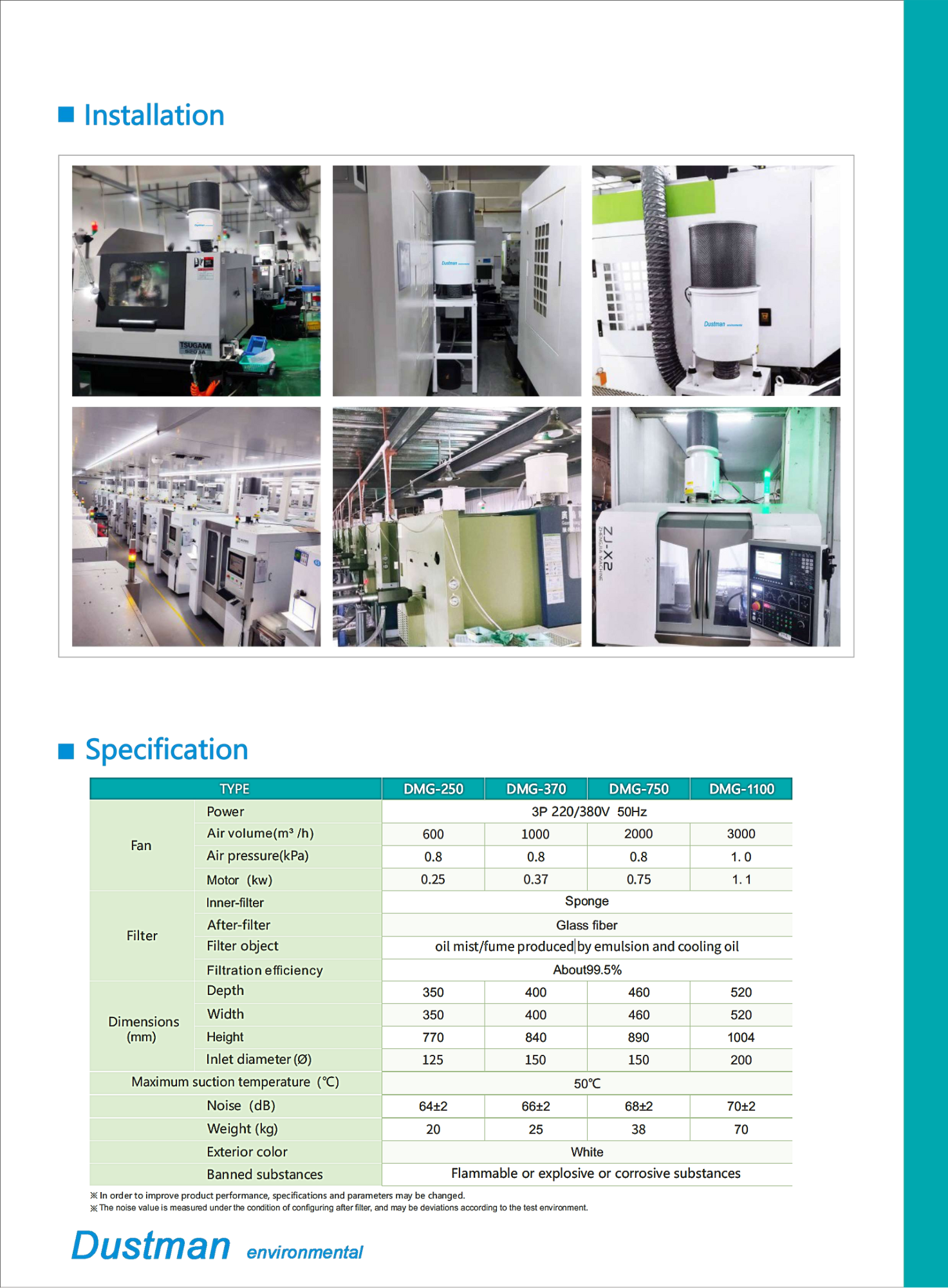 Centrifugal Oil Mist Collector DMG Series